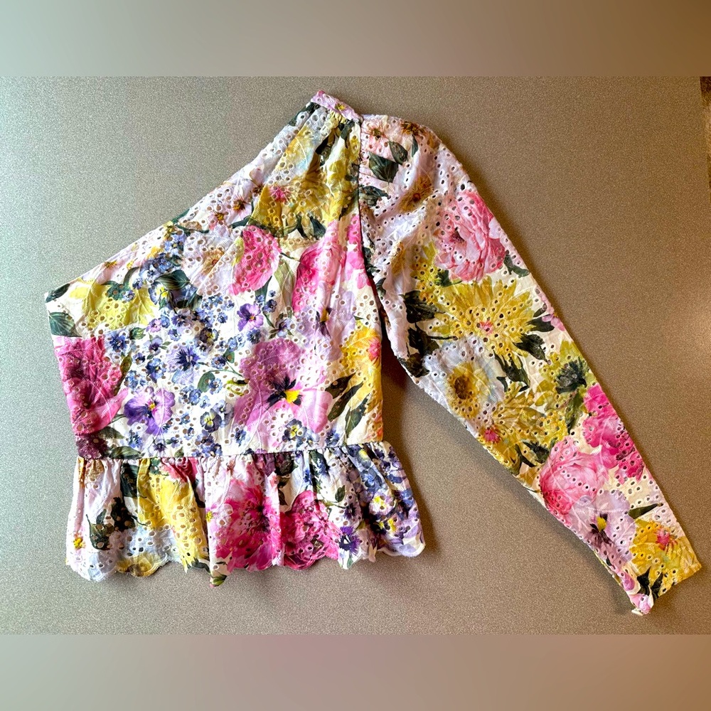 Express One-Shoulder Floral Top - NWT